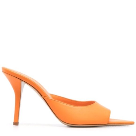 Gia Borghini x Pernille Teiebaek Orange Mules Size 38.5 fits like 7.5 - Picture 1 of 6